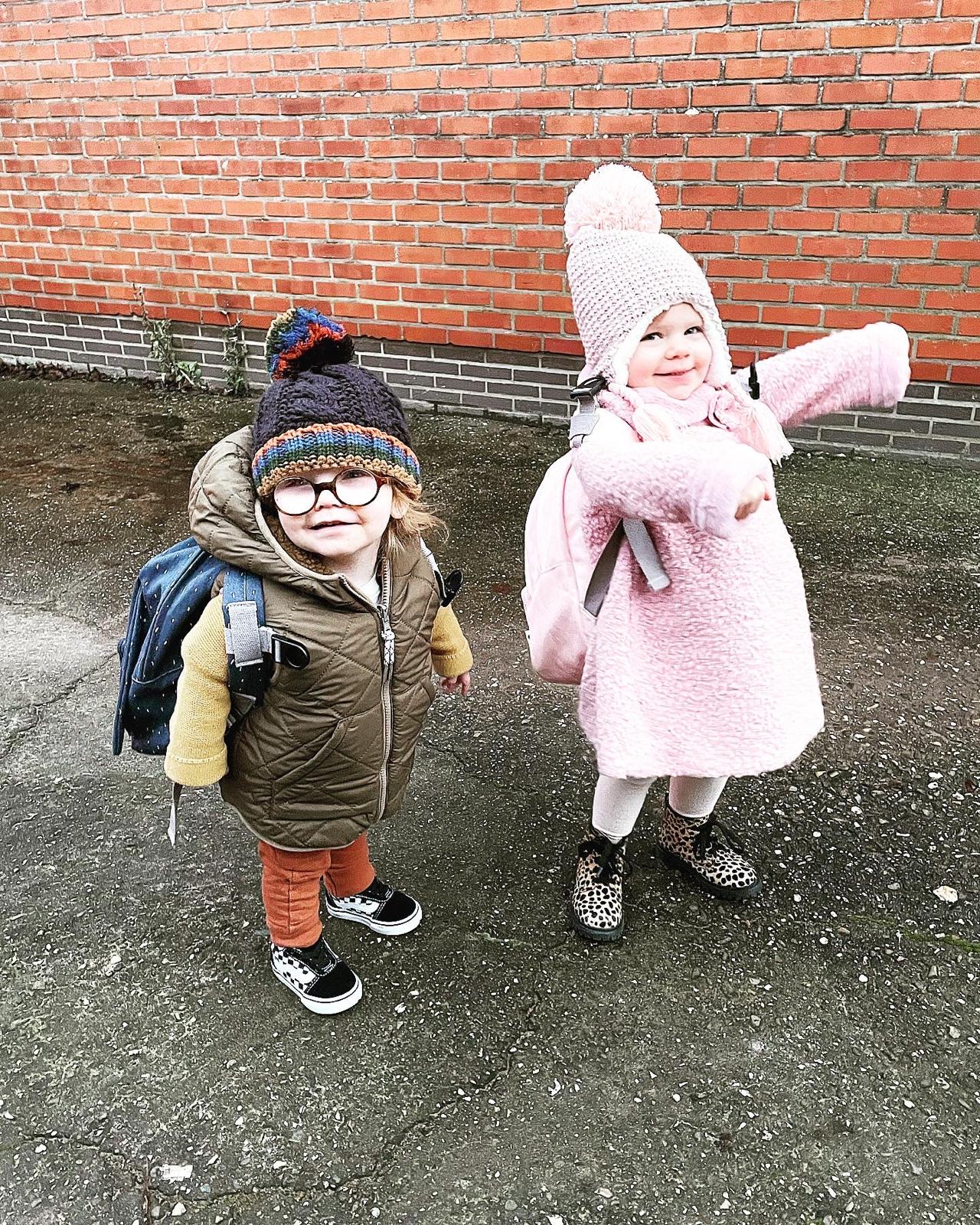 Seth en Skyler-Lily klaar voor een wandeling